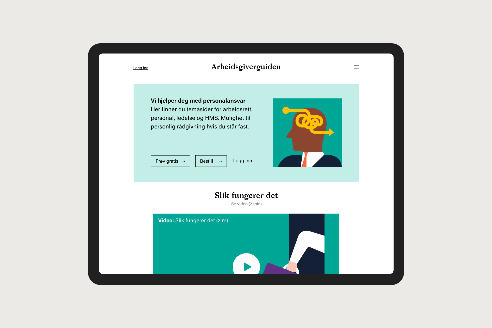 Arbeidsgiverguiden tablet