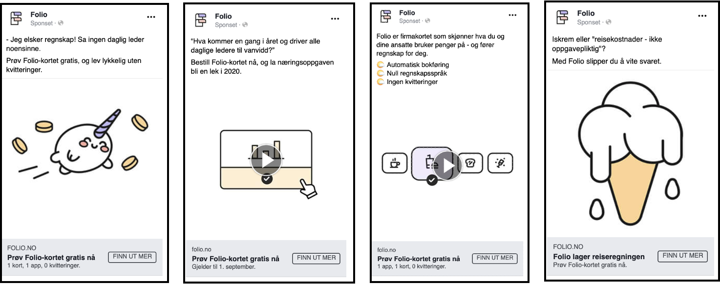 Facebook-annonser i fake door test