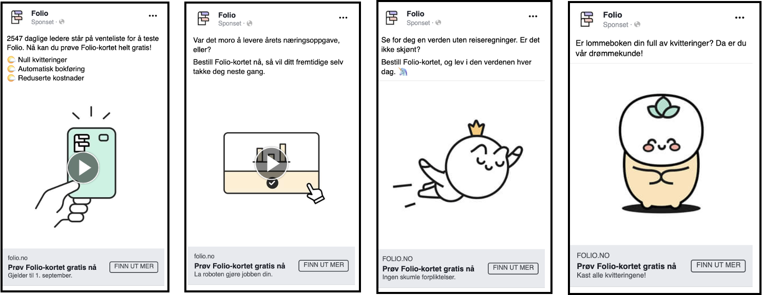 Facebook-annonser i fake door test