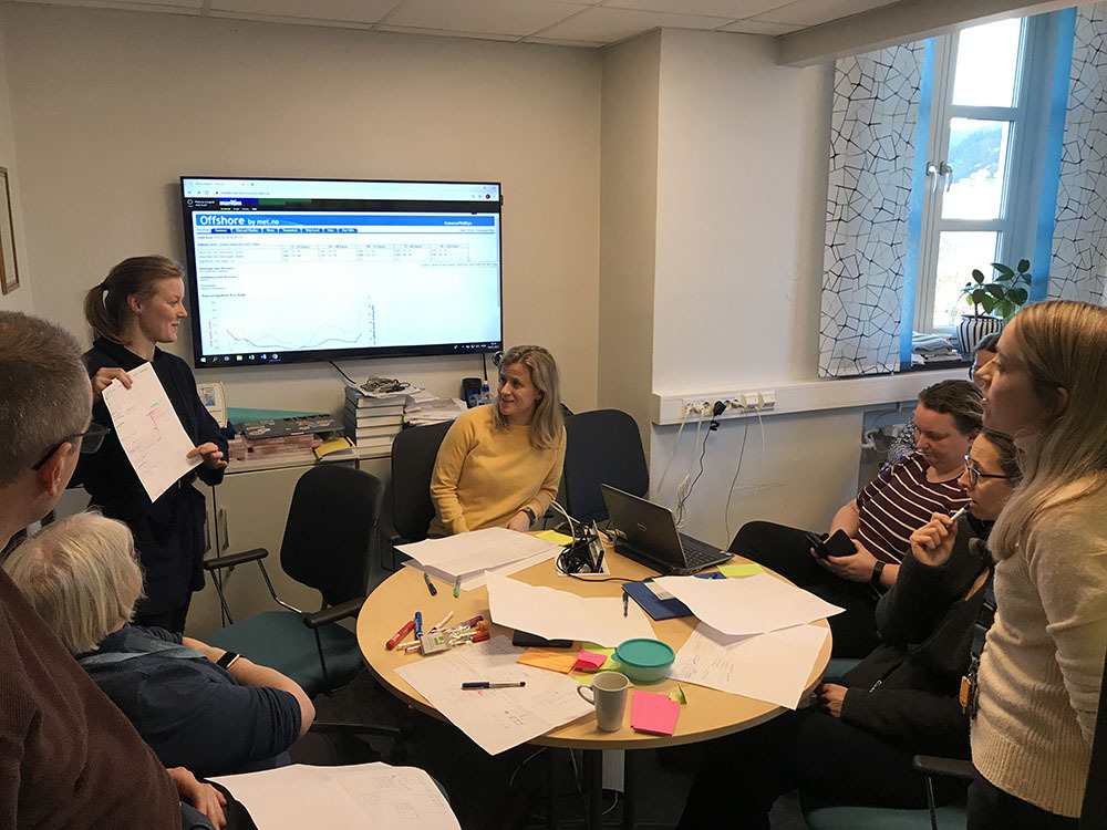 Bilde fra en idéworkshop med Netlife og MET