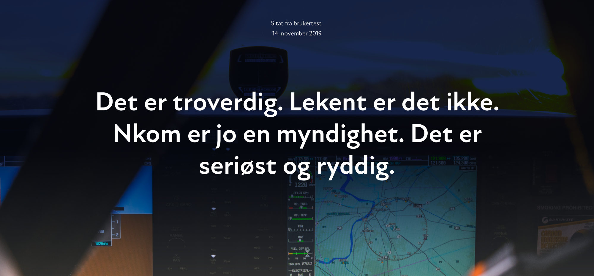 SeriÞst og ryddig nettsted kom frem fra en testperson pÄ brukertest