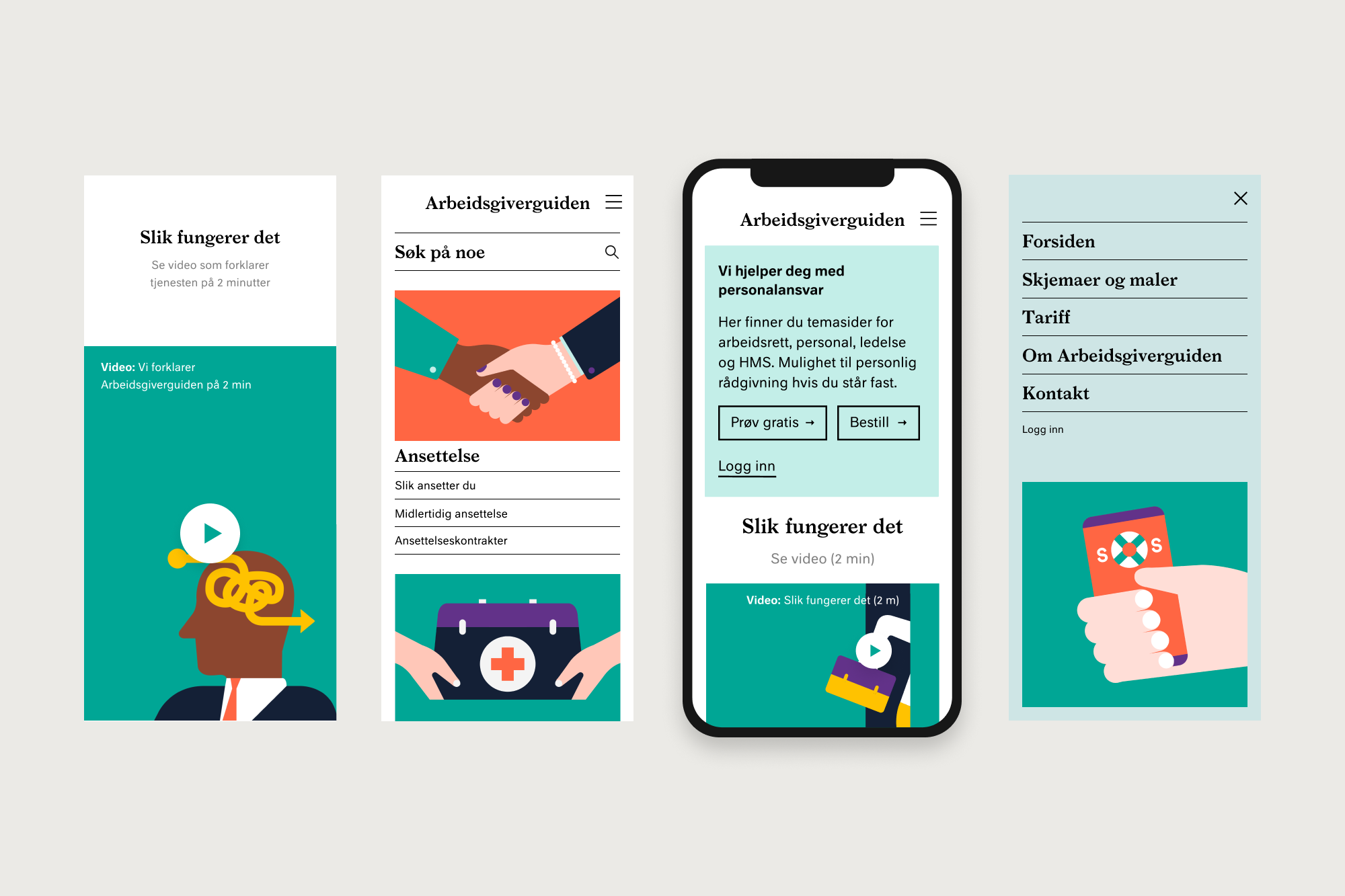 Arbeidsgiverguiden på mobil