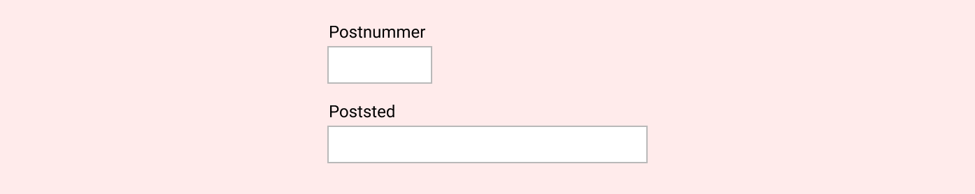 Eksempel på adressefelt