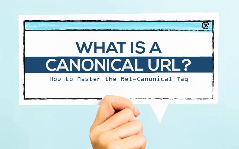 bilde av hånd som holder plakat som sier what i a canonical URL