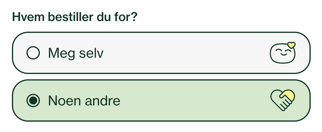 Skjemafelt med ledeteksten,