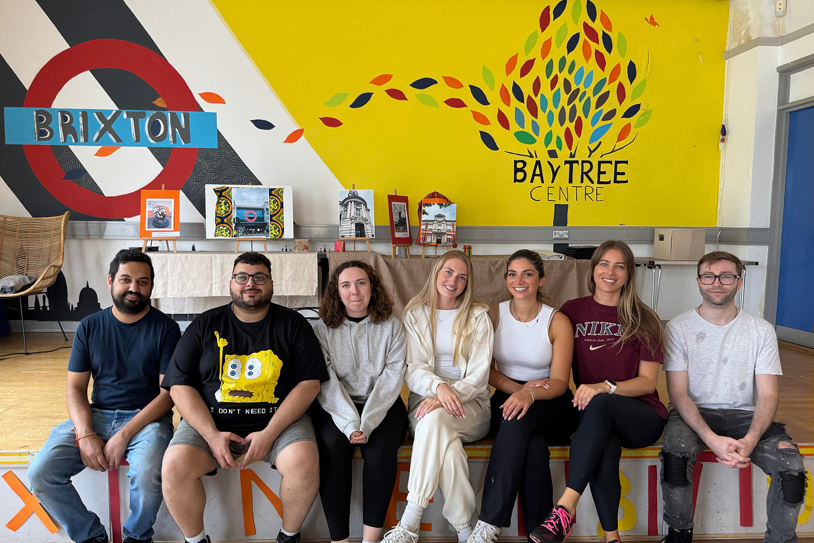 Group photo of various 1st Formations staff at the Batree Centre in Brixton as part of our volunteering initiative.