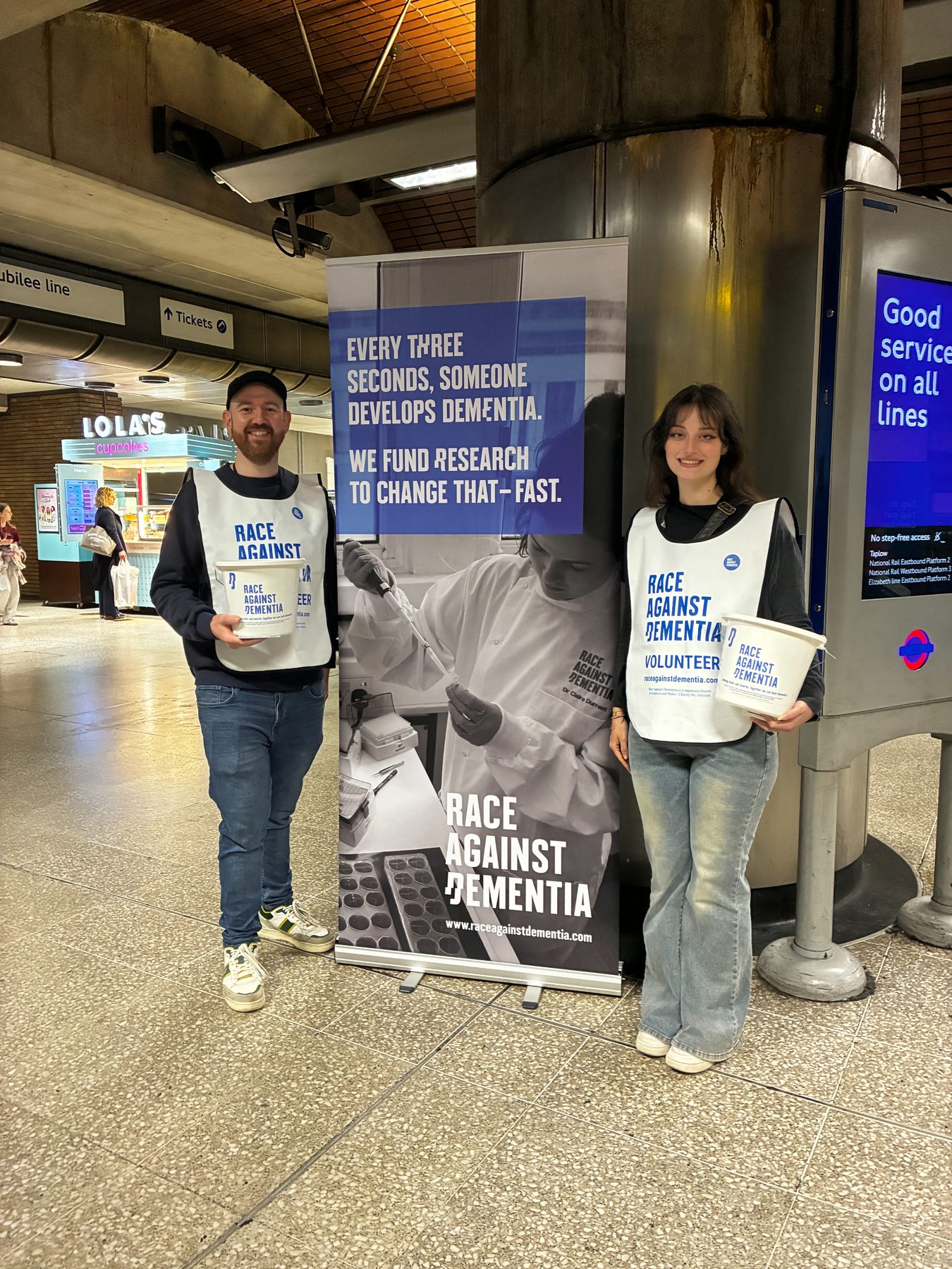 1st Formations team members volunteering with Race Against Dementia.