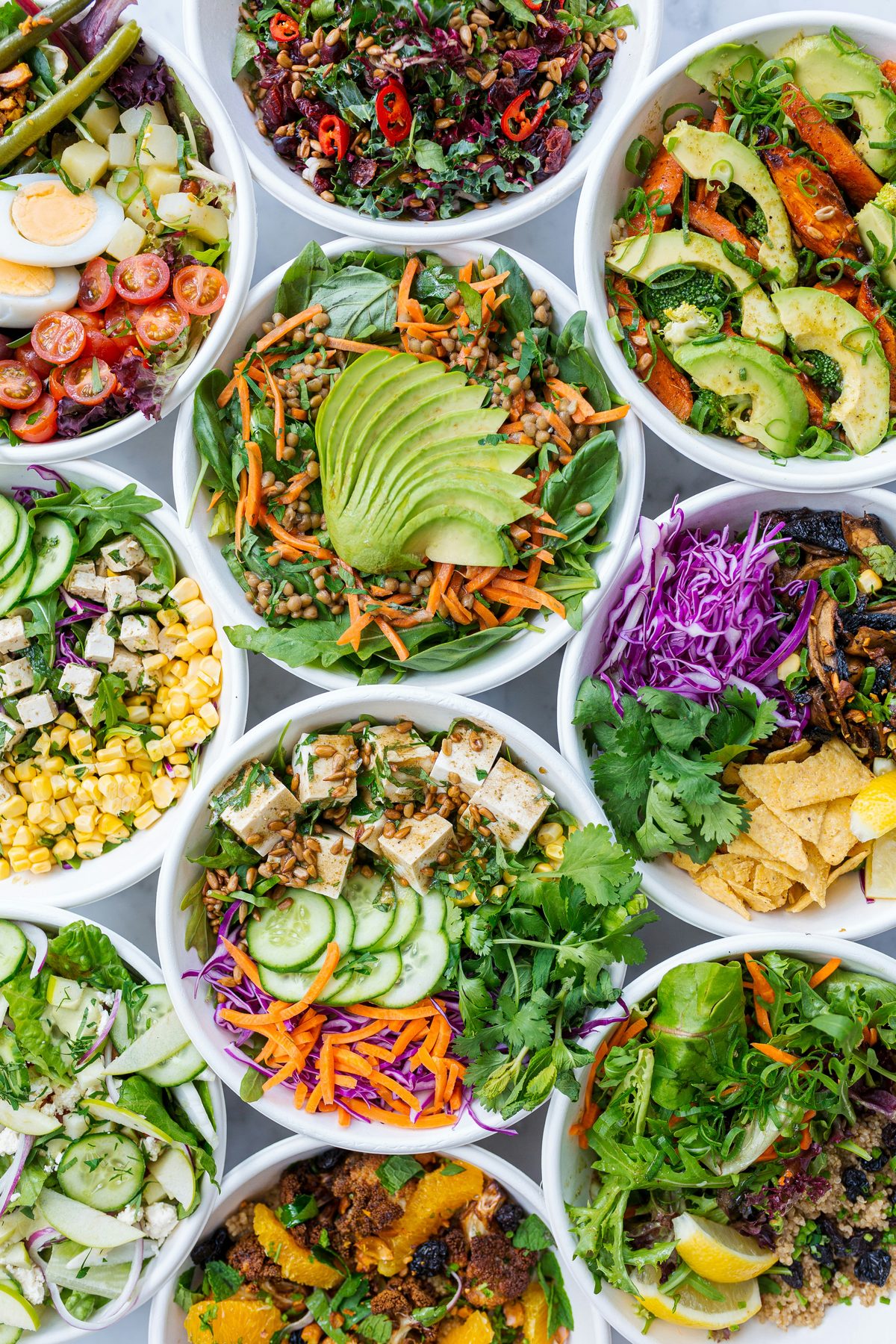 Locally sourced, plant-powered lunches served in our office.