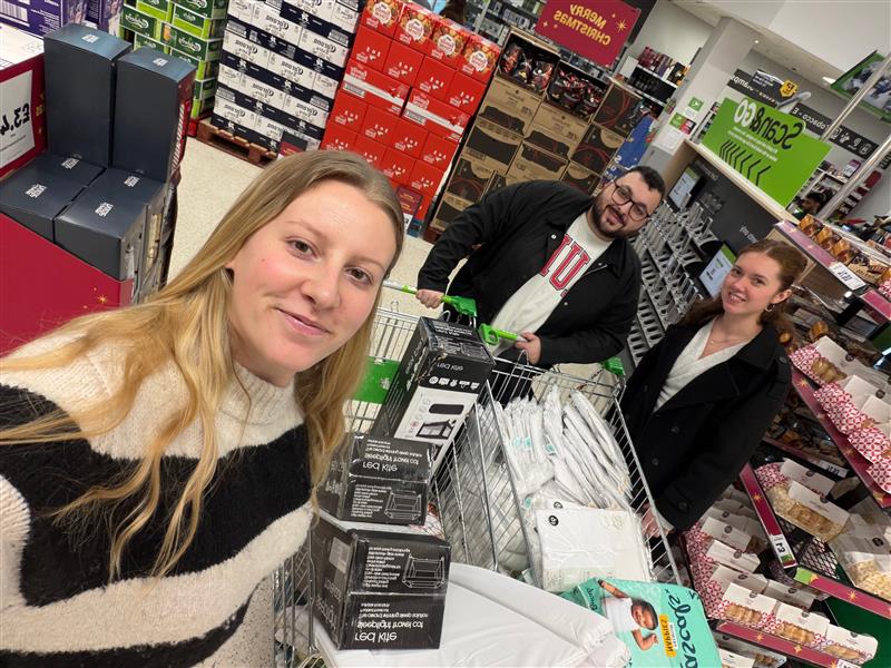 A group of our staff members shopping for xmas presents as part of our charity work.