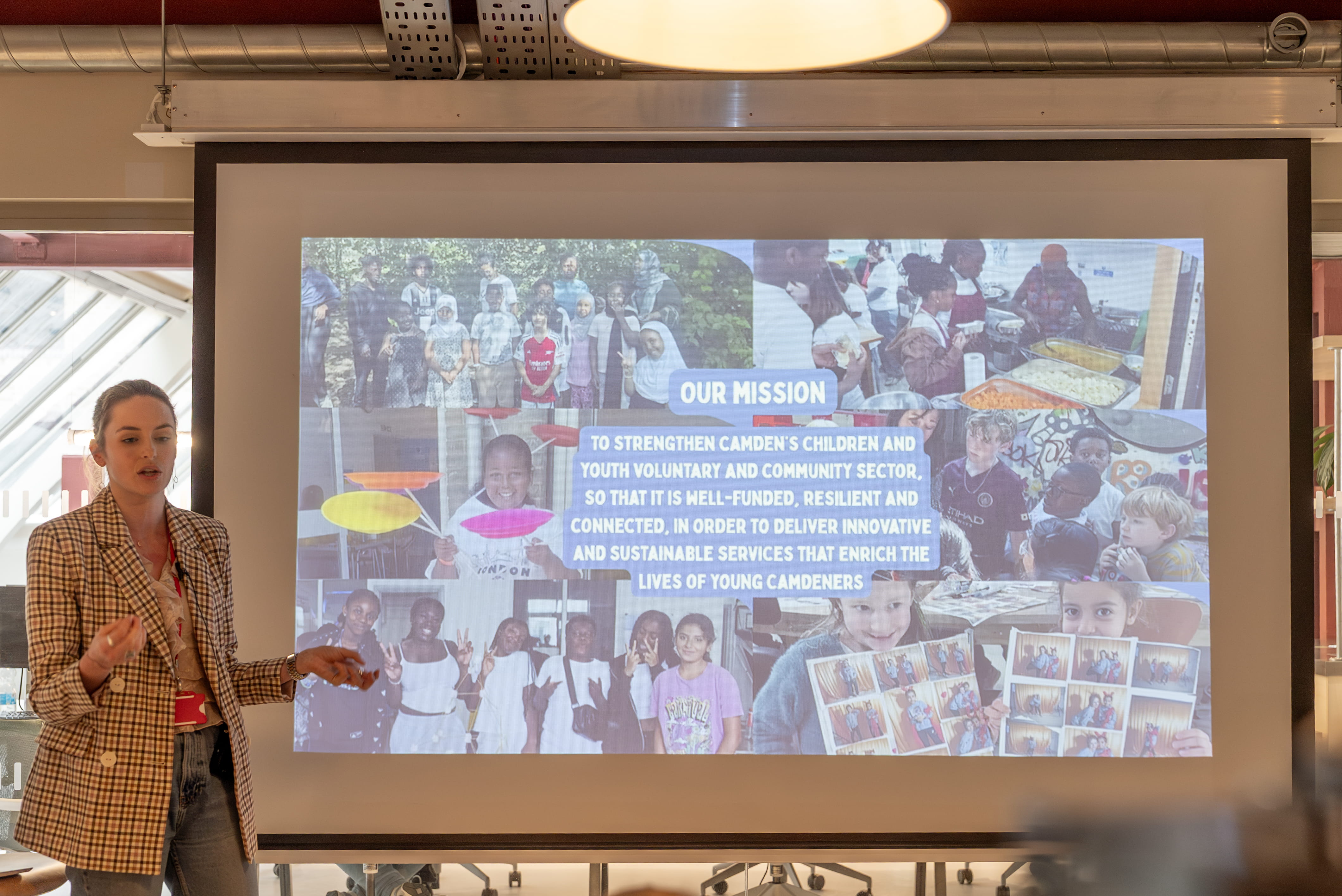 Visitors from Young Camden Foudation visiting our London HQ to do a presentation on their work.