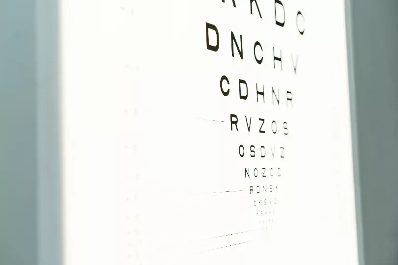 Eye chart at Newry Private Clinic