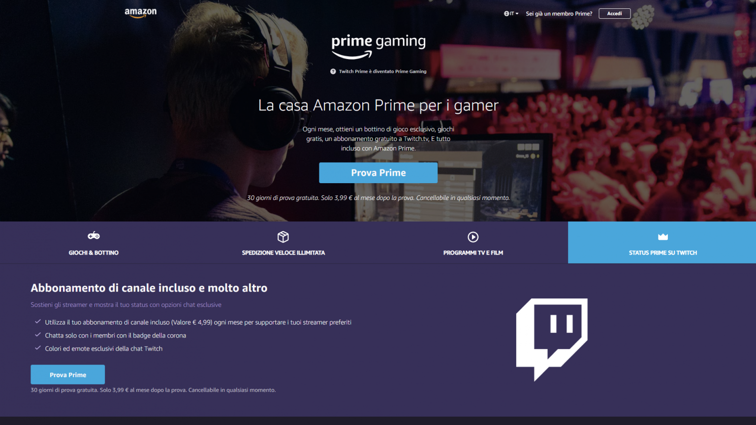 Come Fare La Sub Su Twitch Con Amazon Prime