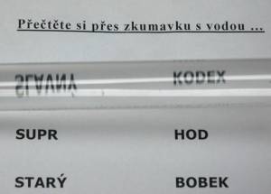 Ukázka pozorování během experimentu