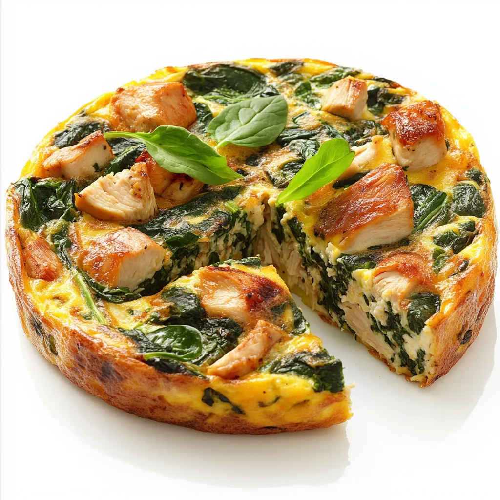 Spinach and Chicken Breakfast Frittata
