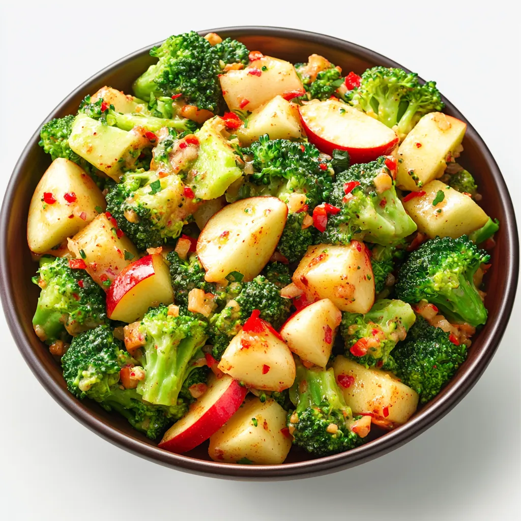 Chili Spiced Apple and Broccoli Salad