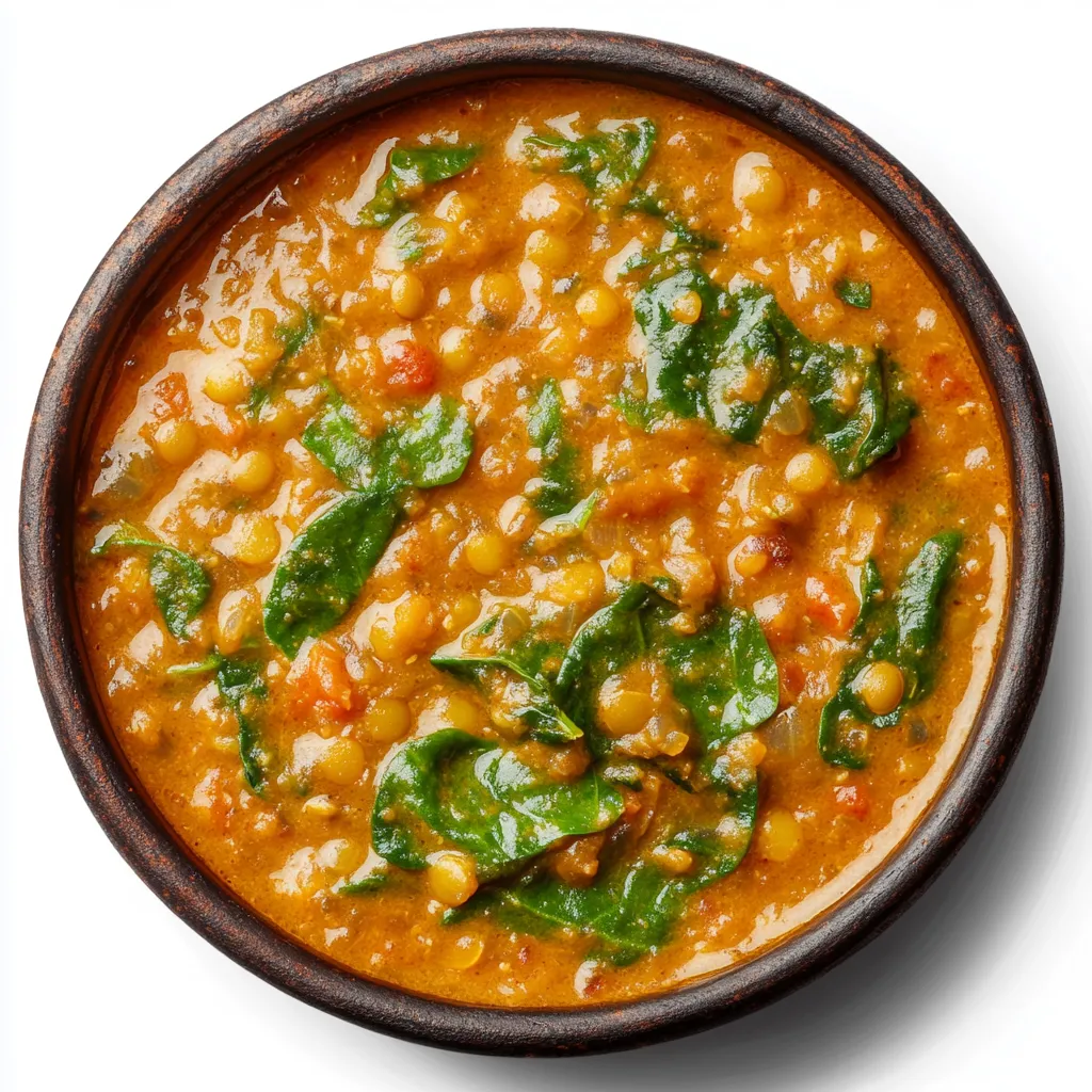 Spinach and Red Lentil Curry