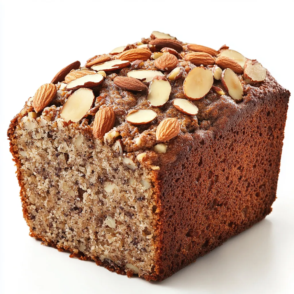 Almond Flour Banana Bread — plated and ready to serve