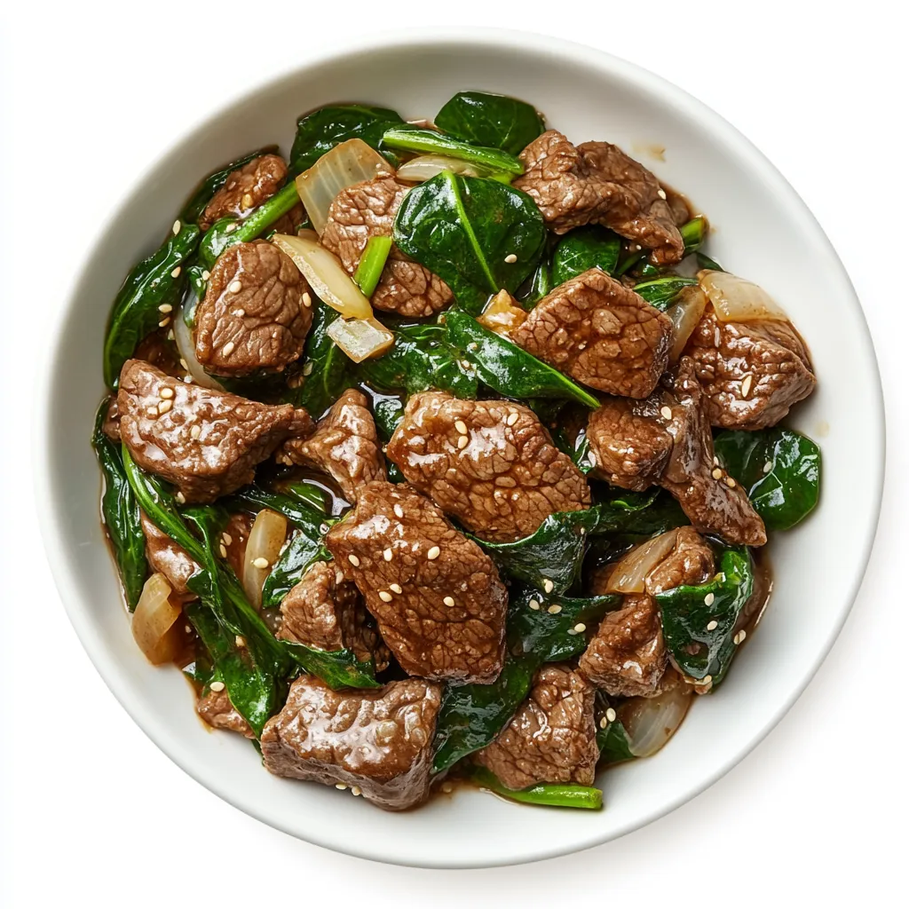 Keto Beef and Spinach Stir-fry