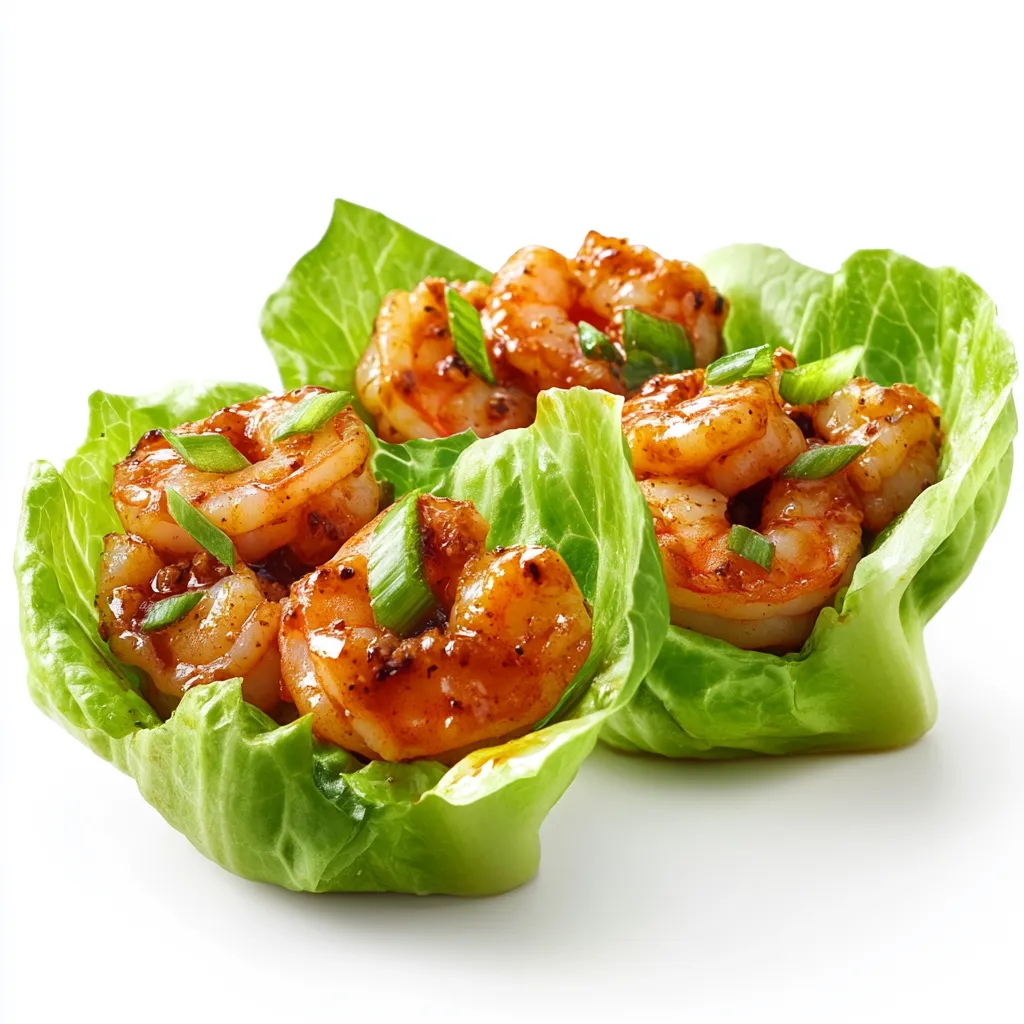 Spicy Shrimp Lettuce Wraps