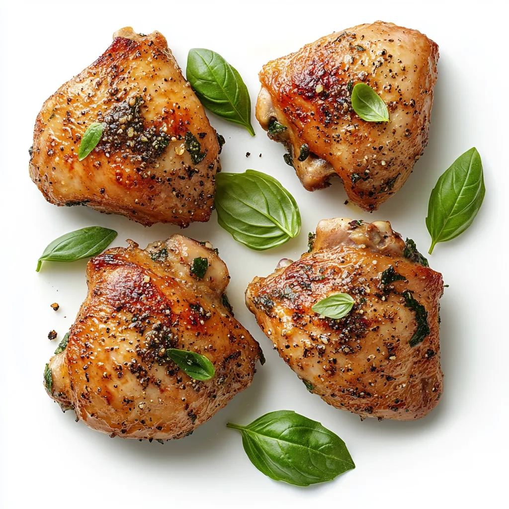 Basil and Garlic Chicken Thighs