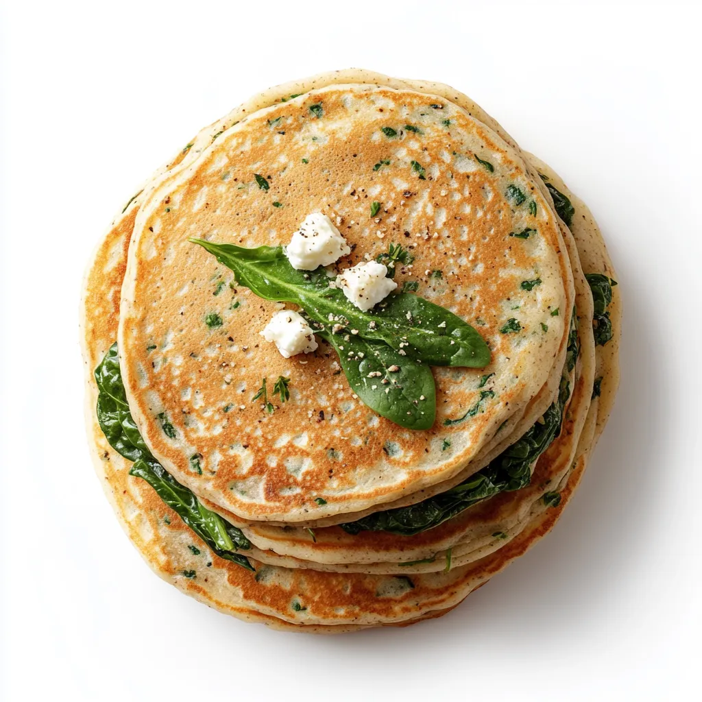 Savory Almond Flour Pancakes with Spinach and Feta