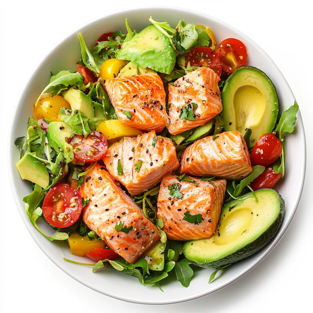 Keto Salmon and Avocado Salad