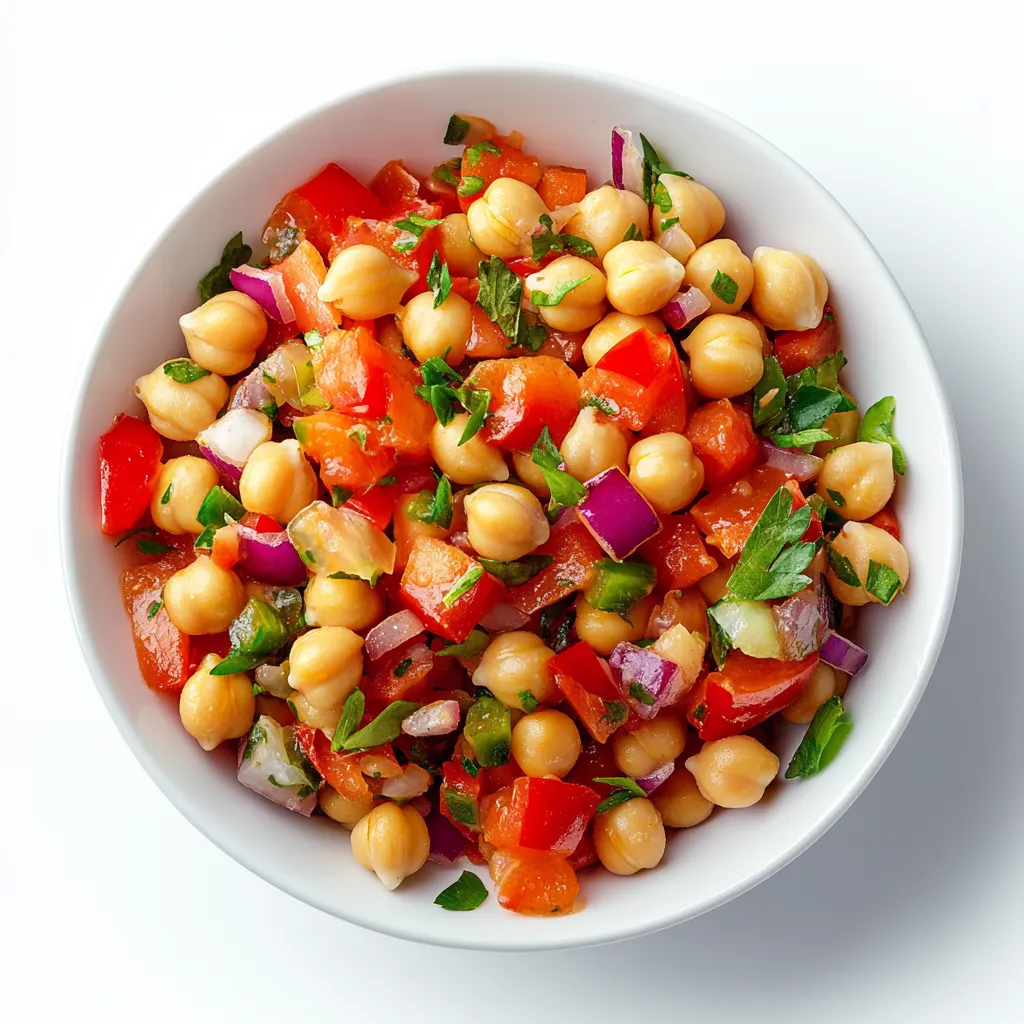 Chickpea and Red Bell Pepper Salad