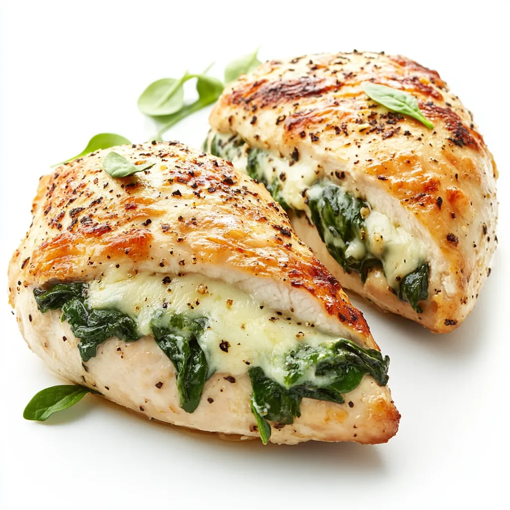 Spinach and Cheese Stuffed Chicken Breast