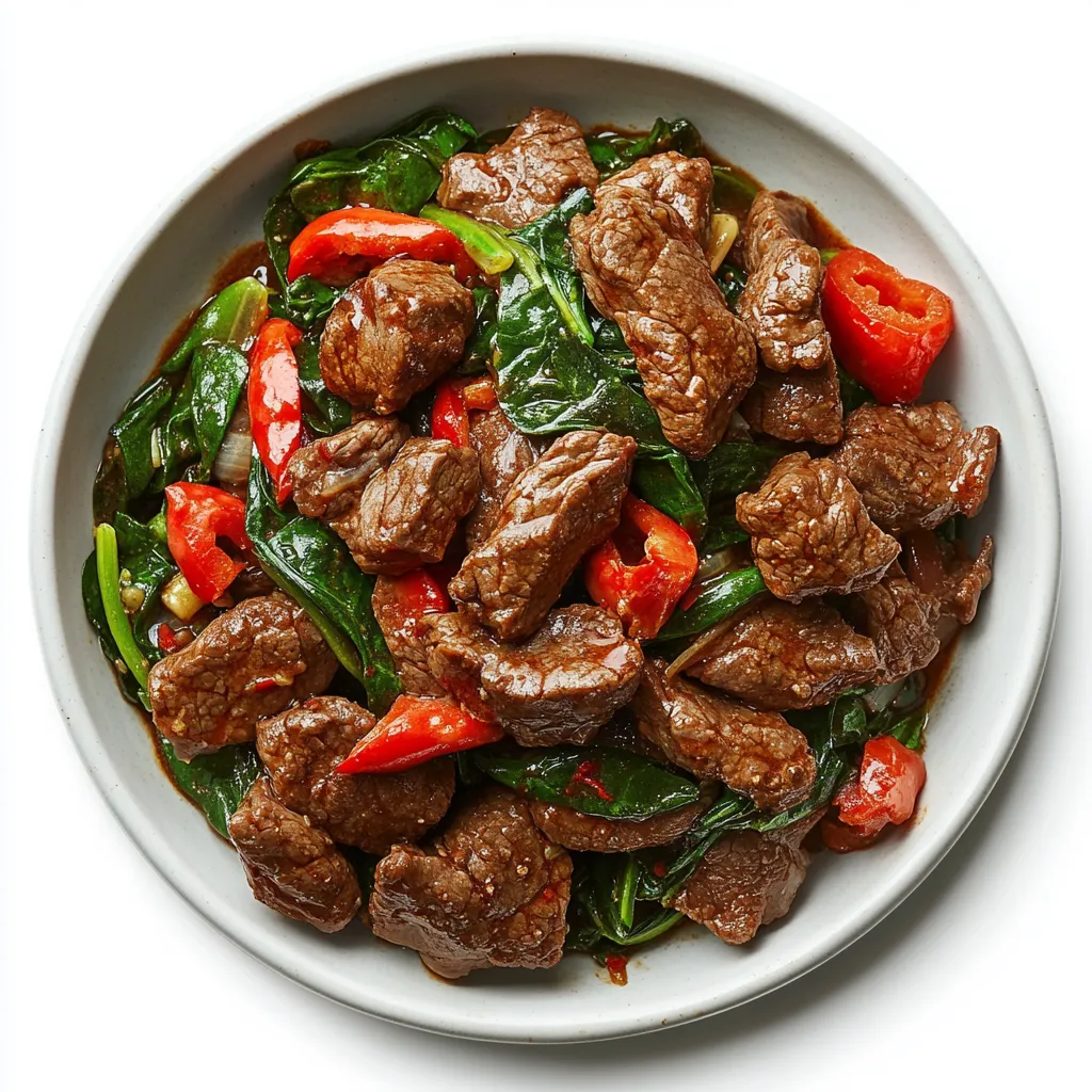Chili-Spiced Beef and Spinach Stir-Fry