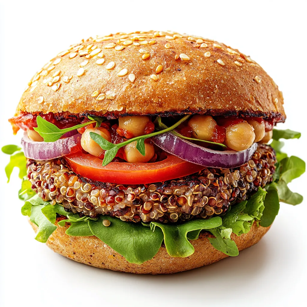 Quinoa and Chickpea Veggie Burger