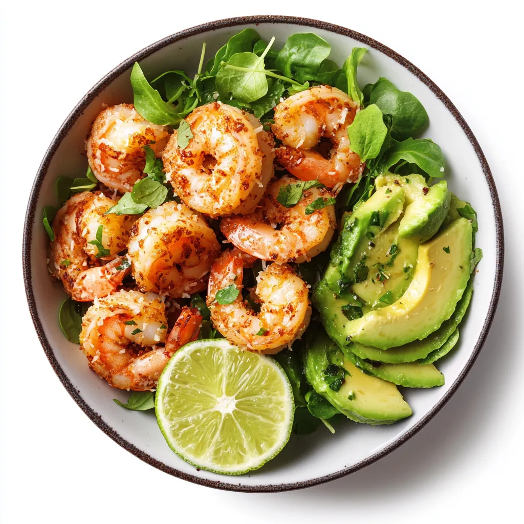 Coconut Lime Shrimp with Avocado Salad