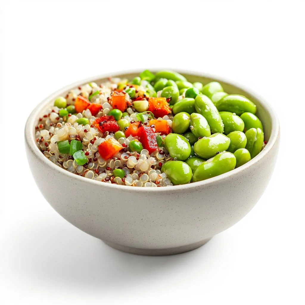 Quinoa & Edamame Power Bowl — plated and ready to serve
