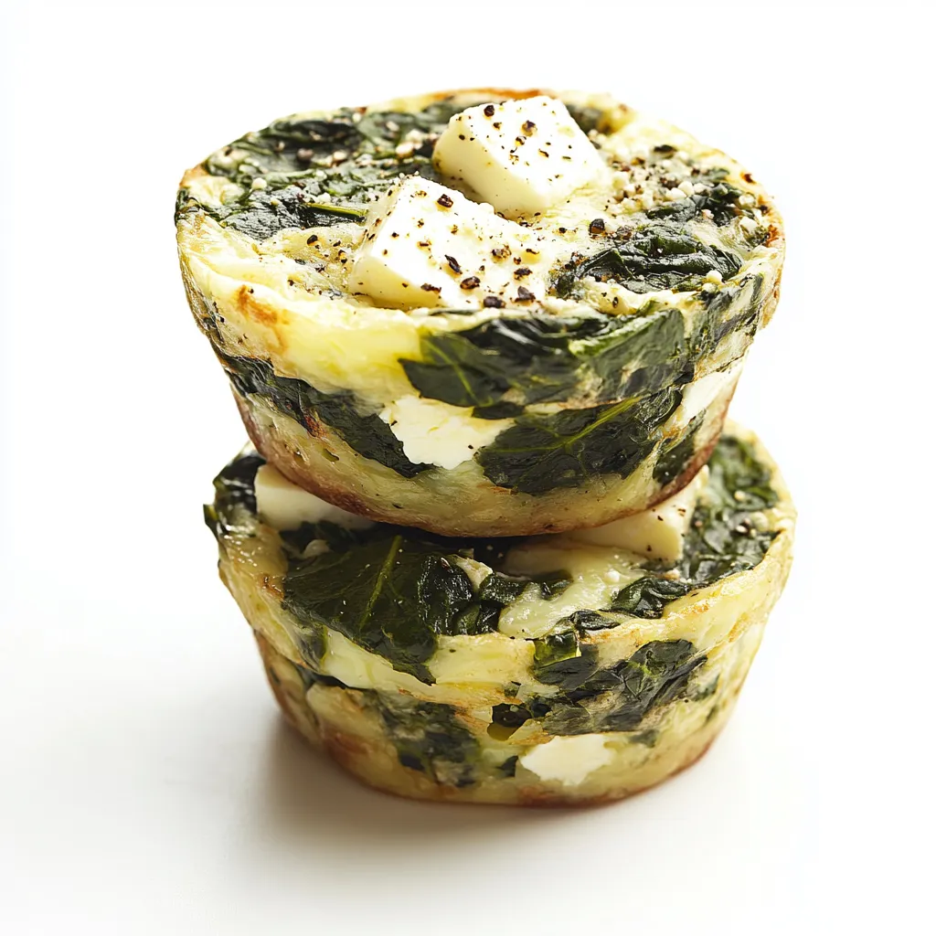 Keto Spinach and Feta Egg Cups — plated and ready to serve