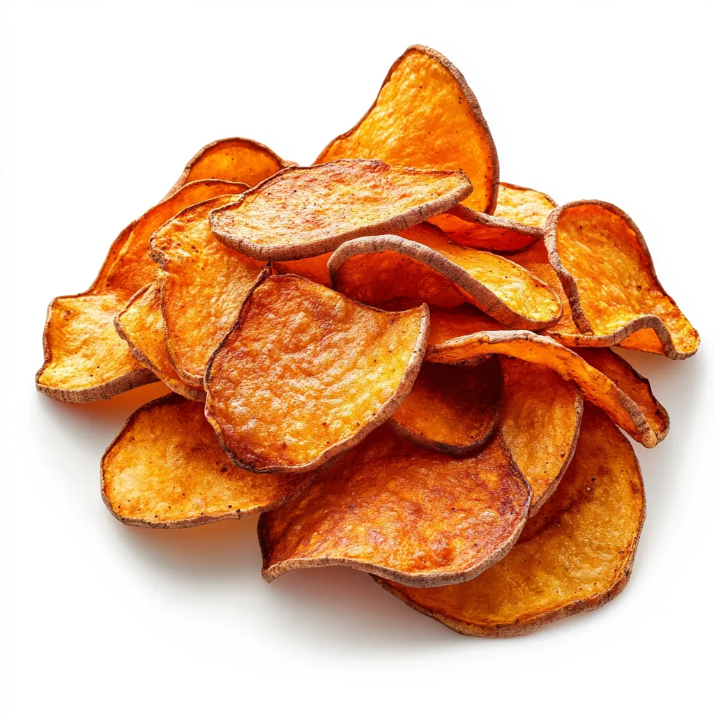 Air-Fried Sweet Potato Chips — plated and ready to serve