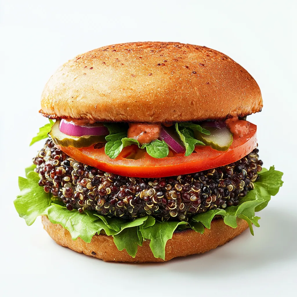 Quinoa Black Bean Mint Burger