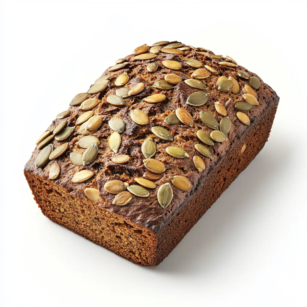 Pumpkin Seed Bread Loaf — plated and ready to serve