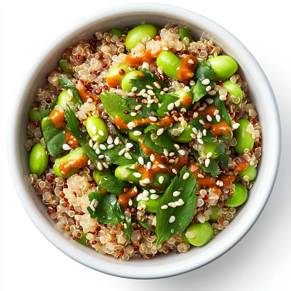 Quinoa-Edamame Bowl with Sesame-Ginger Dressing