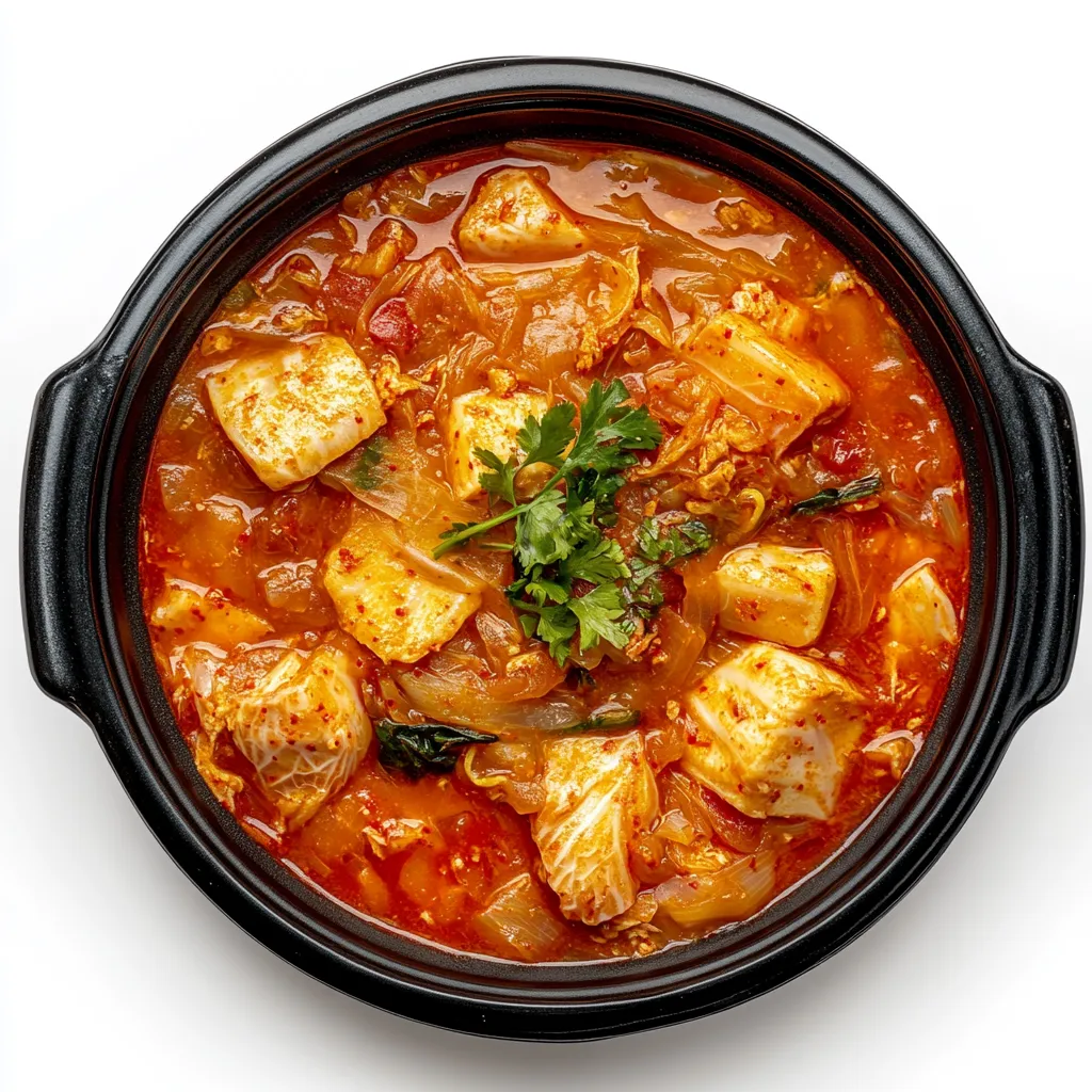 Comfort Kimchi Jjigae — plated and ready to serve