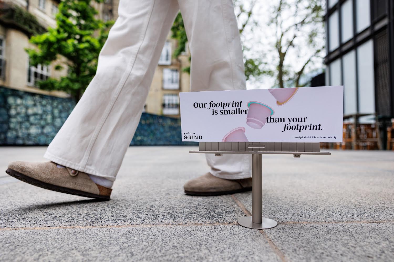 A Campaign with Tiny Impact Grind Installs MiniBillboards Across London to Promote the Tiny