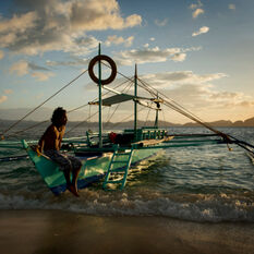 Man on sailboat