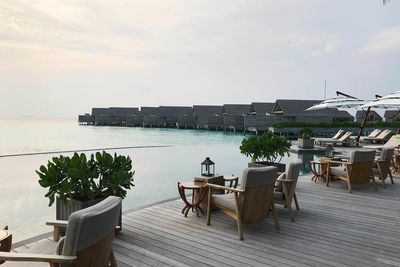 over-water fine dining restaurant Maldives