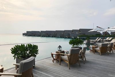 over-water fine dining restaurant Maldives 