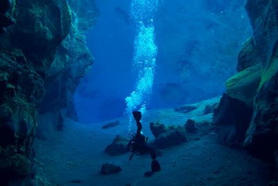 diving the silfra fissure, Iceland