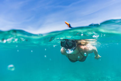 lady snorkelling