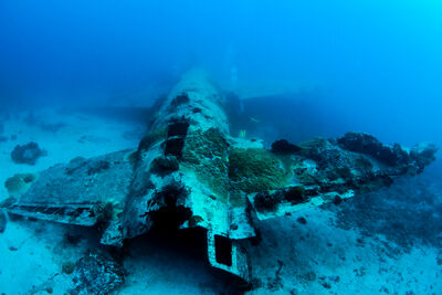 Plane wreck in Chuuk Lagoon