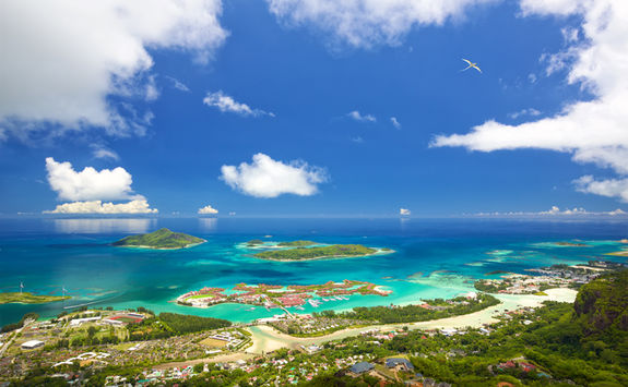 view of mahe and sea