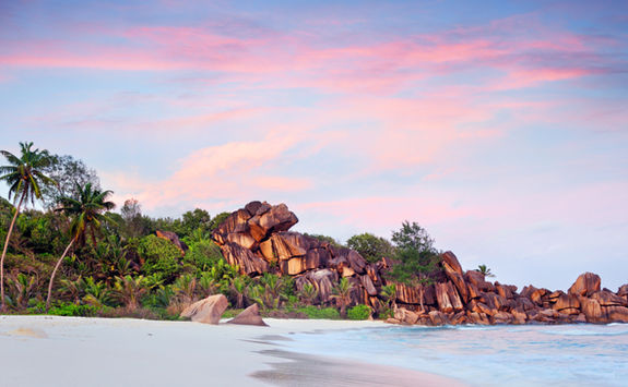 grand anse beach sunset