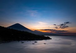 Sunset over Mount Ayung