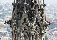 quito basilica gargoyles on spire