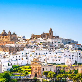 ostuni white skyline in puglia italy